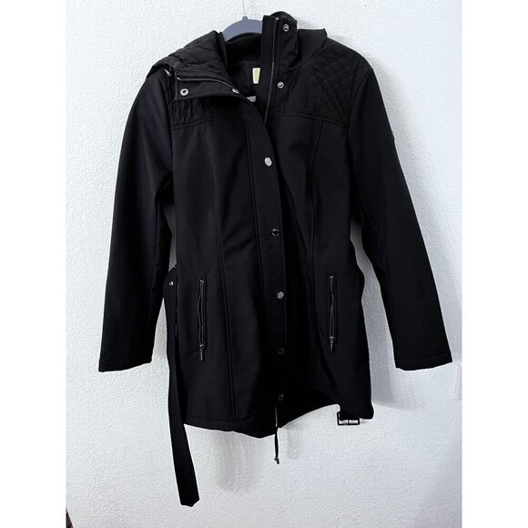 Michael Michael Kors black hooded belted womens size medium - Picture 1 of 7